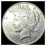 1922-S Silver Peace Dollar CLOSELY UNCIRCULATED