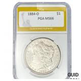 1884-O Morgan Silver Dollar PGA MS66