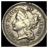 1866 Nickel Three-Cent Piece UNCIRCULATED