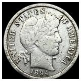 1894 Silver Barber Dime LIGHTLY CIRCULATED
