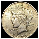 1922 Peace Silver Dollar NEARLY UNCIRCULATED
