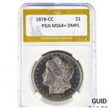 1878-CC Morgan Silver Dollar PGA MS64+ DMPL