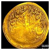 Ottoman Empire Gold 1/2  Ashrafi 4.5G NEARLY UNCI