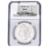 1878 8TF Morgan Silver Dollar NGC MS62