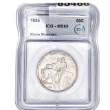 1925 Stone Mountain Half Dollar ICG MS65