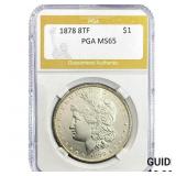 1878 8TF Morgan Silver Dollar PGA MS65