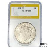 1891-CC Morgan Silver Dollar PGA MS65+