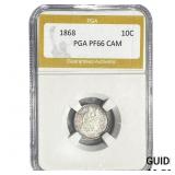 1868 Seated Liberty Dime PGA PF66 CAM