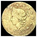 1855-C Gold Half Dollar ABOUT UNCIRCULATED
