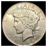1928-S Silver Peace Dollar CLOSELY UNCIRCULATED
