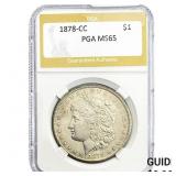 1878-CC Morgan Silver Dollar PGA MS65