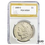 1889-S Morgan Silver Dollar PGA MS64