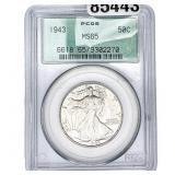1943 Morgan Silver Dollar PCGS MS65