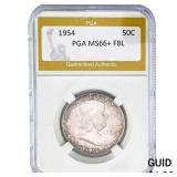 1954 Franklin Half Dollar PGA MS66+ FBL
