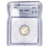 1885 Nickel Three Cent ICG PR63
