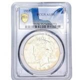1935 Silver Peace Dollar PCGS AU55