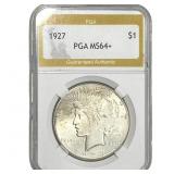 1927 Silver Peace Dollar PGA MS64+