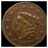 1817 Coronet Head Large Cent ABOUT  UNCIRCULATED