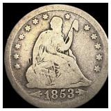 1853 Arrows Seated Liberty Quarter NICELY CIRCULAT