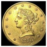 1880 Liberty Head Eagle $10 Gold CHOICE AU
