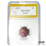 1910 Wheat Cent PGA MS67 Monster