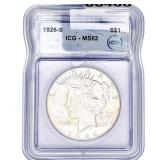 1926-S Silver Peace Dollar ICG MS62
