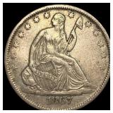 1867 Seated Liberty Half Dollar CLOSELY UNCIRCULAT