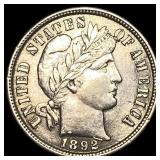 1892 Silver Barber Dime CHOICE BU