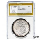 1884-CC Morgan Silver Dollar PGA MS64