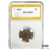 1871 Indian Head Cent PGA MS61