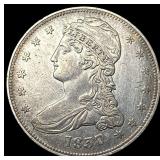 1837 Silver Capped Bust Half Dollar CLOSELY UNCIRC