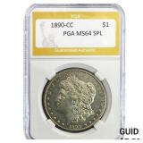 1890-CC Morgan Silver Dollar PGA MS64 SPL