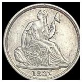 1837 Seated Liberty Half Dime No Stars CHOICE  AU