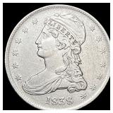 1838 Capped Bust Half Dollar NEARLY  UNCIRCULATED