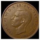 1938 Great Britain George VI Copper Penny CHOICE B