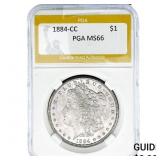 1884-CC Morgan Silver Dollar PGA MS66
