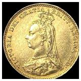 1887 Great Britain Queen Victoria Silver 3 Pence H