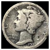 1921 Silver Mercury Dime NICELY CIRCULATED