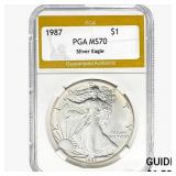 1987 American Silver Eagle PGA MS70