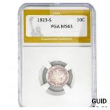 1923-S Mercury Silver Dime PGA MS63
