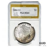 1884-CC Morgan Silver Dollar PGA MS64