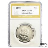 1893 Columbian Expo Half Dollar PGA MS64