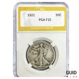 1921 Walking Liberty Half Dollar PGA F15