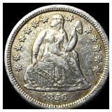 1856-O Silver Seated Liberty Dime ABOUT UNCIRCULAT