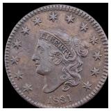 1831 Coronet Head Large Cent CHOICE AU