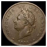 1826 Great Britain George IV Copper Penny CLOSELY