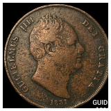 1831 Great Britain William IV Copper Penny CLOSELY