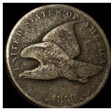 1858 Copper-Nickel Flying Eagle Cent NICELY  CIRC
