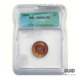 1893 Indian Head Cent ICG MS66 RB
