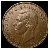 1950 Great Britain George VI Copper Penny GEM BU